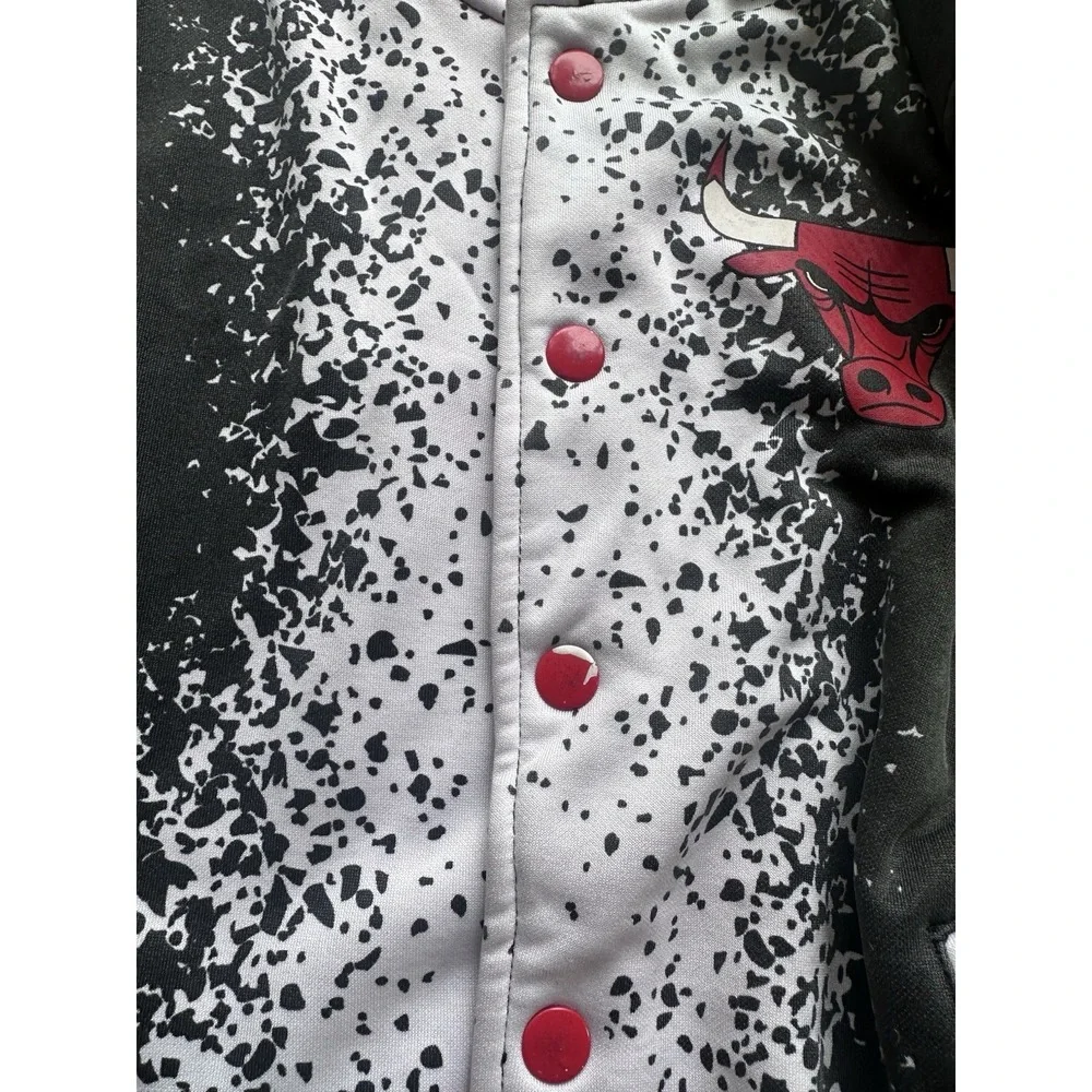 Chicago Bulls All Over Print Multi Color‎  Buttons Jacket NBA Kids 10/12